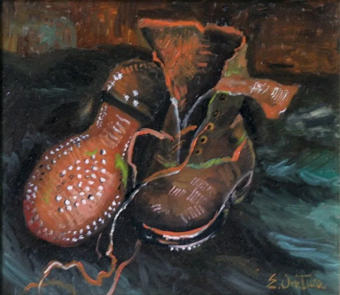 Un paio di scarpe da van gogh, opera di Emilio Ventura