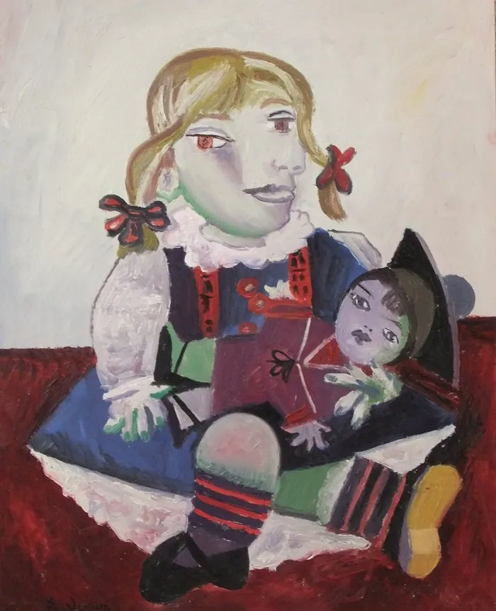 Da picasso maia con la bambola, opera di Emilio Ventura