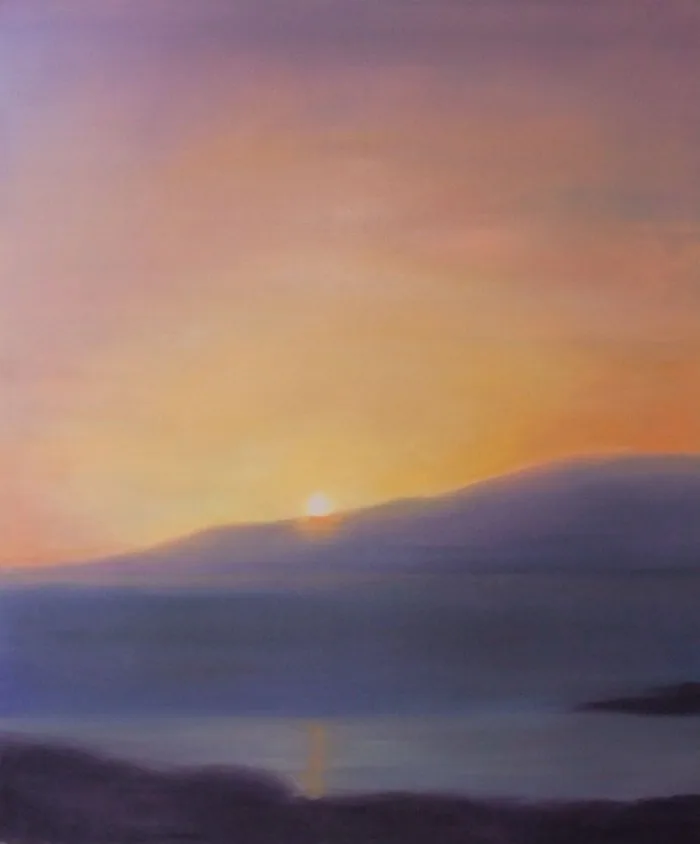Sapri al tramonto s, opera di Emilio Ventura