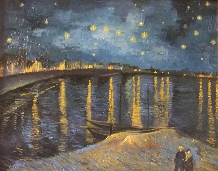 Notte sul rodano da van gogh, opera di Emilio Ventura