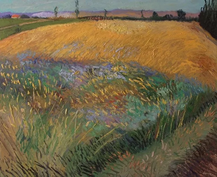 Campo di grano misure simili alloriginale da van gogh, opera di Emilio Ventura