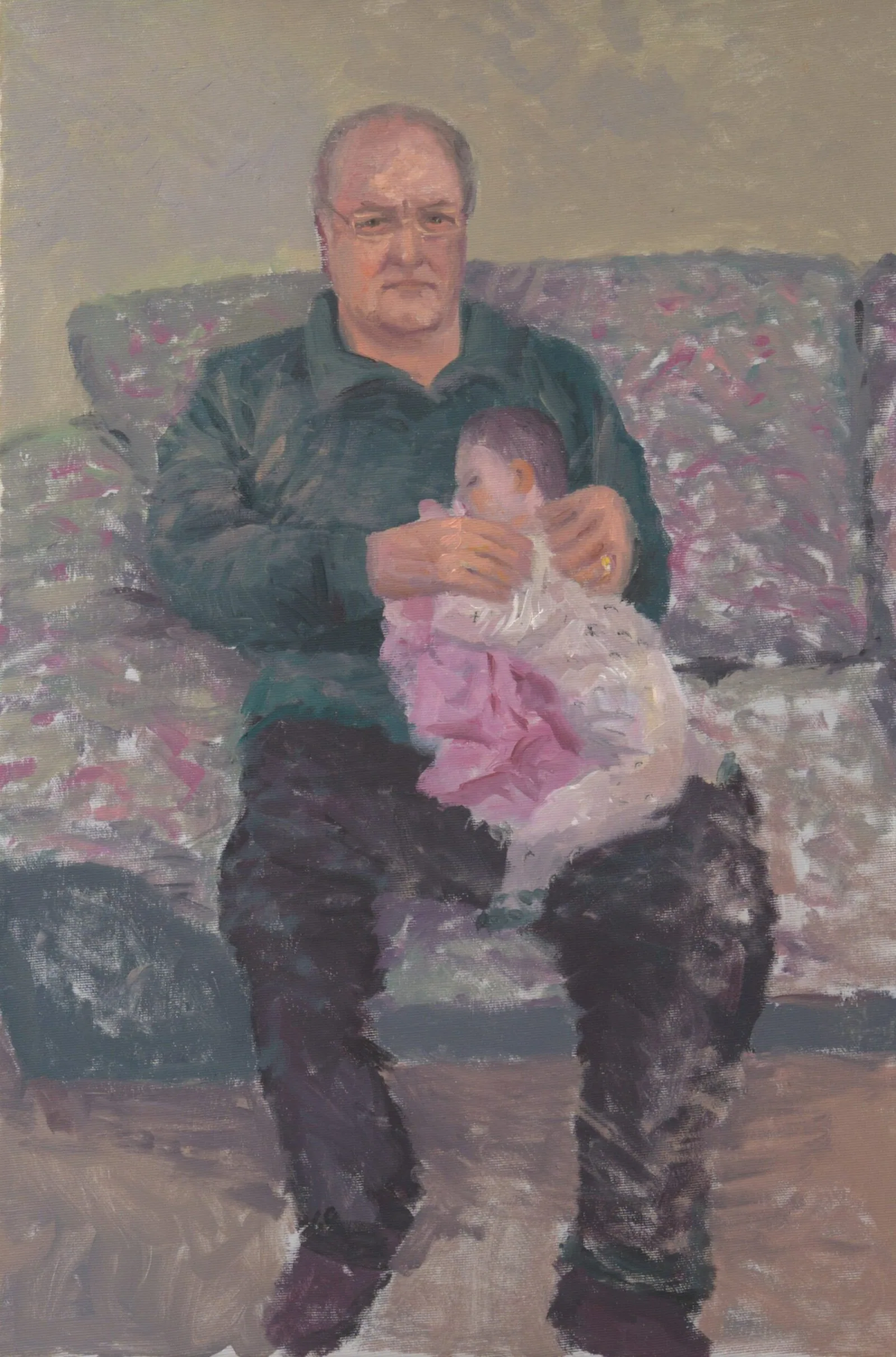 Mio padre con mia niopote, opera di Emilio Ventura