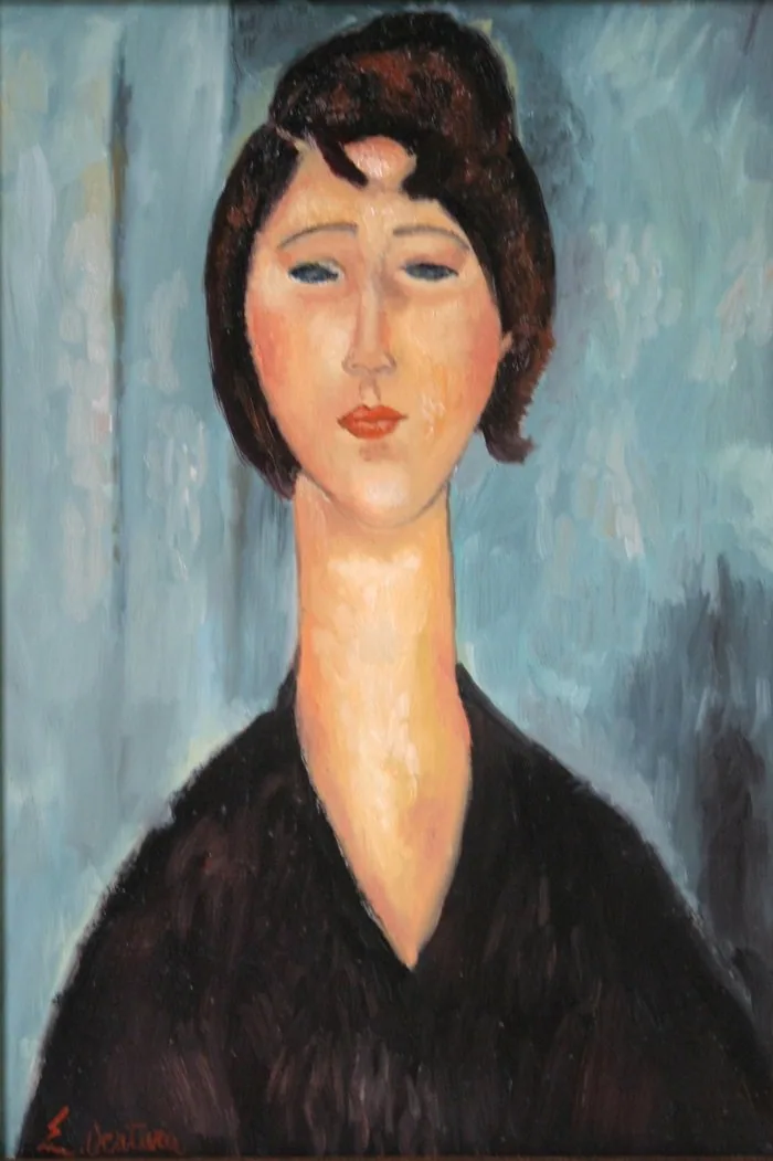 Ritratto di giovane donna da modigliani, opera di Emilio Ventura