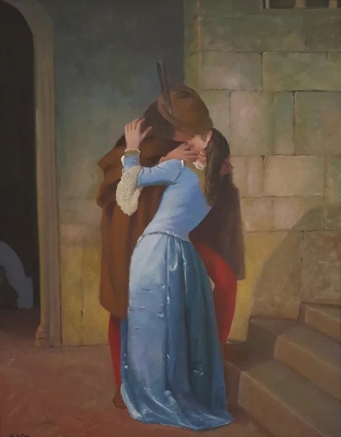 Di hayez il bacio, opera di Emilio Ventura