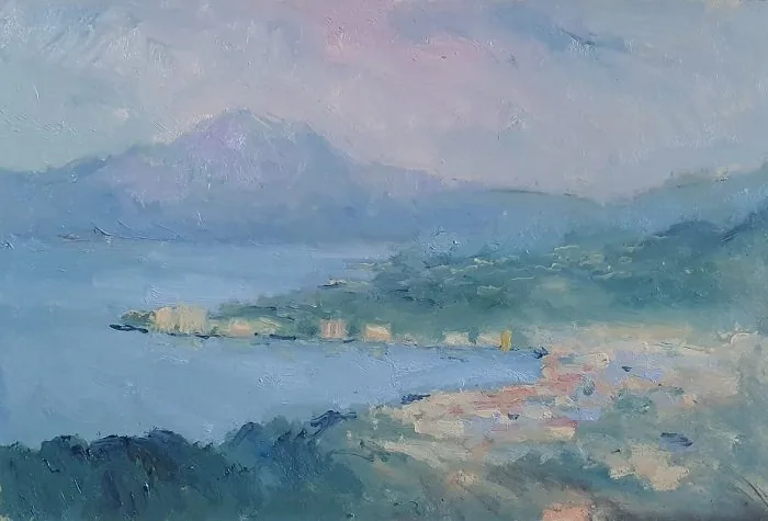 Sapri. Olio su tavoletta, opera di Emilio Ventura