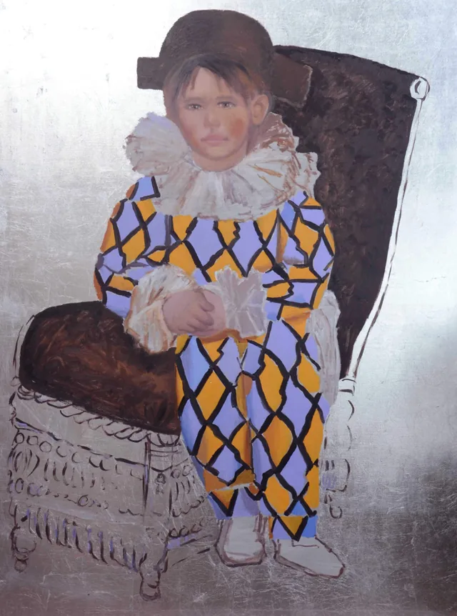 Ritratto di Giulio, fratello di Emilio Ventura, raffigurato come l'Arlecchino di Pablo Picasso