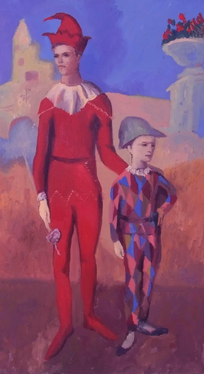Acrobata e giovane arlecchino da PABLO PICASSO, opera di Emilio Ventura