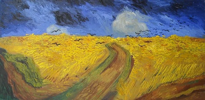 Campo di grano con corvi da van gogh, opera di Emilio Ventura