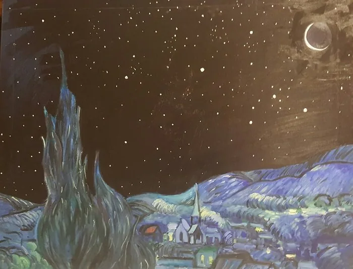 Notte stellata da van gogh, opera di Emilio Ventura
