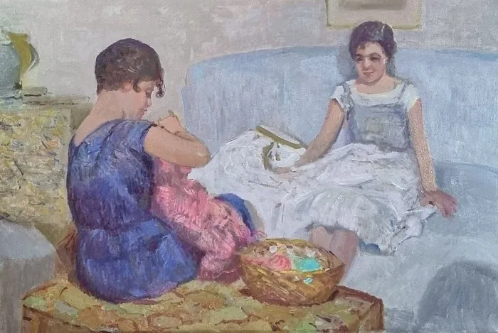 Le ricamatrici, opera di Emilio Ventura