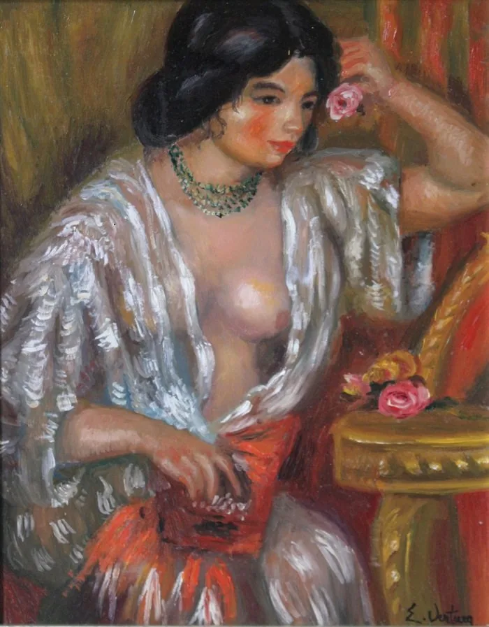 Gabrielle aux bijoux da renoir, opera di Emilio Ventura