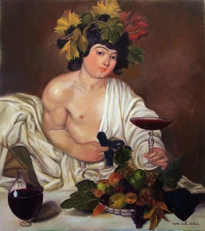 Bacco da caravaggio, opera di Emilio Ventura