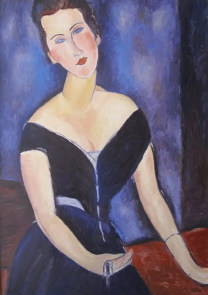 Madame georges van muyden da modigliani, opera di Emilio Ventura